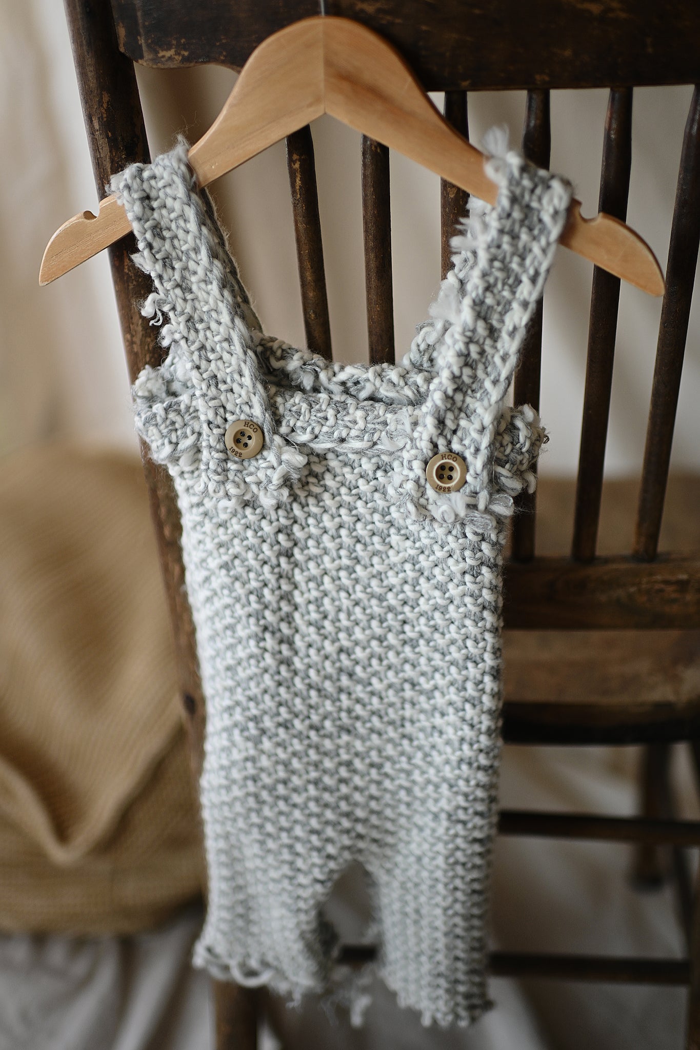 Sitter Boy Knit Overalls